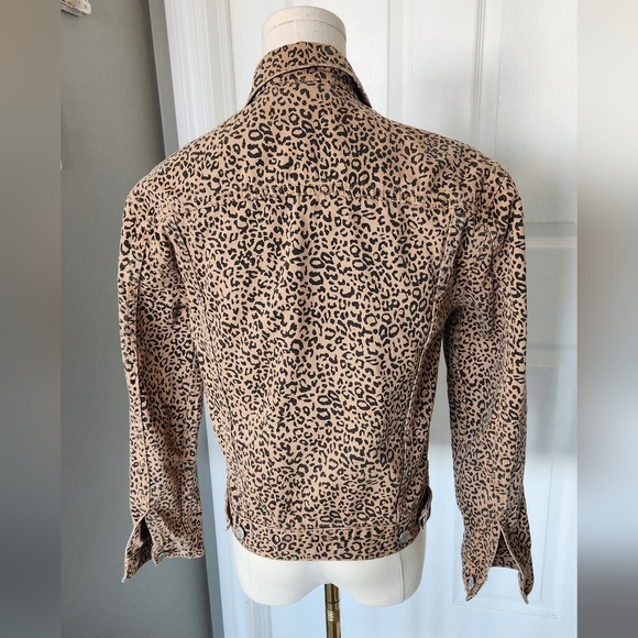 Brunette the label Leopard Print Jean Jacket - Size XS - Picture 7 of 9